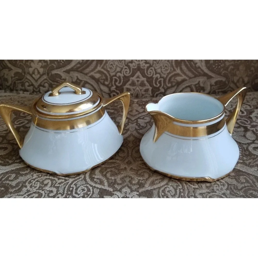 Vintage/Antique R S Prussia Germany Sugar Bowl & Creamer